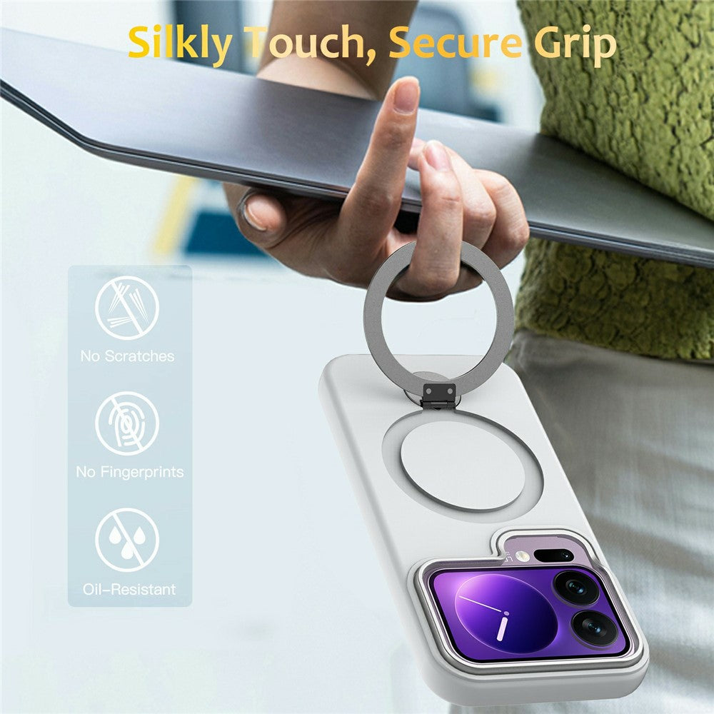 For Xiaomi 17 Pro Max Magnetic Case Rotating Ring Kickstand TPU + PC Back Cover