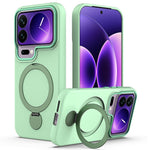 For Xiaomi 17 Pro Max Magnetic Case Rotating Ring Kickstand TPU + PC Back Cover