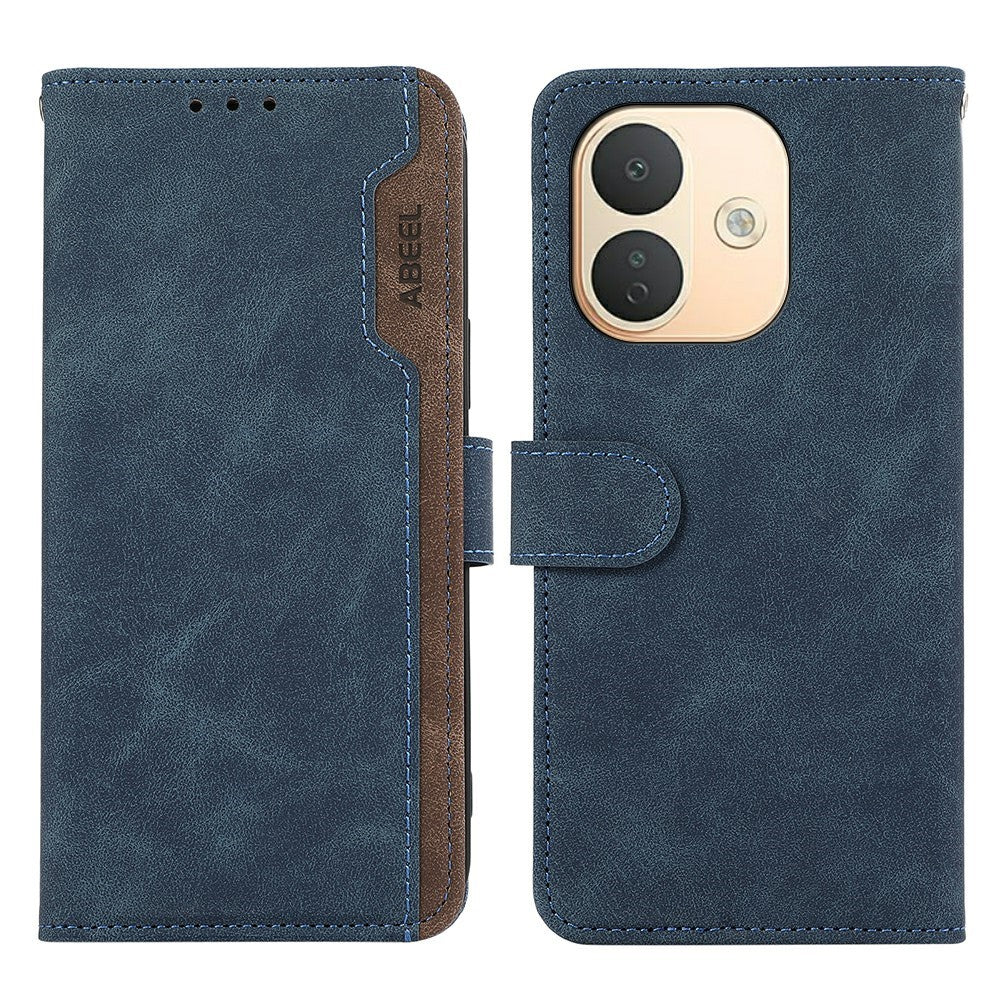 ABEEL For Xiaomi Redmi Note 17 Pro 5G Case Color Splicing Leather Flip Phone Cover RFID Blocking