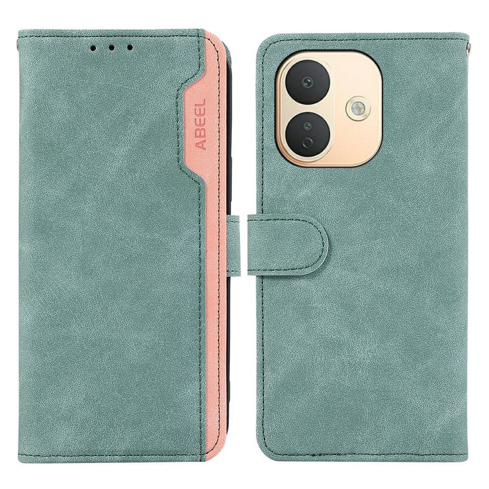 ABEEL For Xiaomi Redmi Note 17 Pro 5G Case Color Splicing Leather Flip Phone Cover RFID Blocking