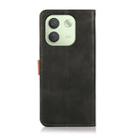 KHAZNEH For Xiaomi Redmi Note 17 Pro Max 5G Wallet Case Gold Magnetic Clasp Cowhide Texture Leather Flip Stand Phone Cover