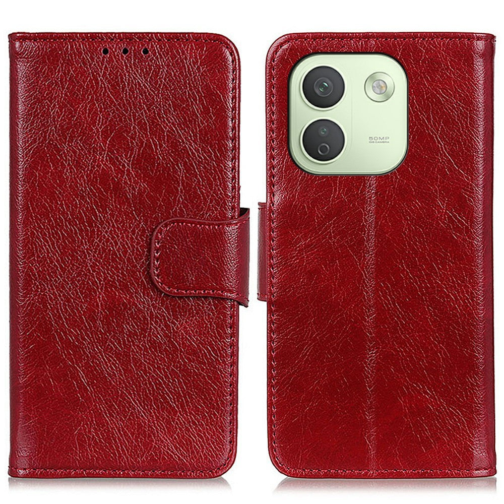 For Xiaomi Redmi Note 17 Pro Max 5G Case Nappa Texture Split Leather Wallet Phone Cover