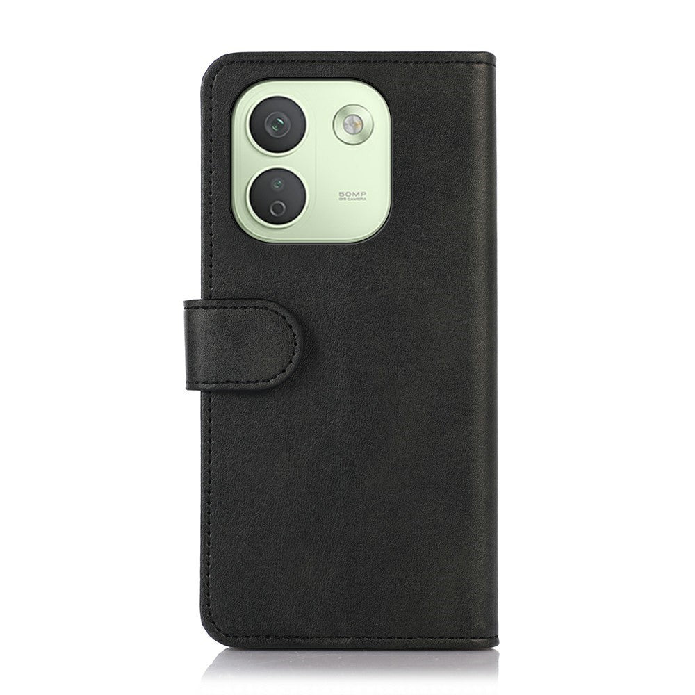 For Xiaomi Redmi Note 17 Pro Max 5G Case Cowhide Texture Leather Wallet Phone Cover with Stand