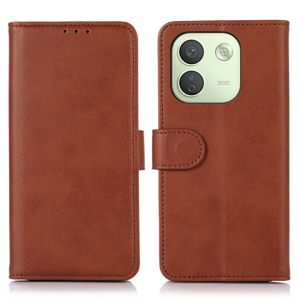 For Xiaomi Redmi Note 17 Pro Max 5G Case Cowhide Texture Leather Wallet Phone Cover with Stand
