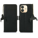 For Xiaomi Redmi Note 17 Pro 5G Case RFID Blocking Textured Genuine Cow Leather Phone Cover