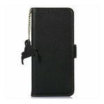 For Xiaomi Redmi Note 17 Pro 5G Case RFID Blocking Textured Genuine Cow Leather Phone Cover