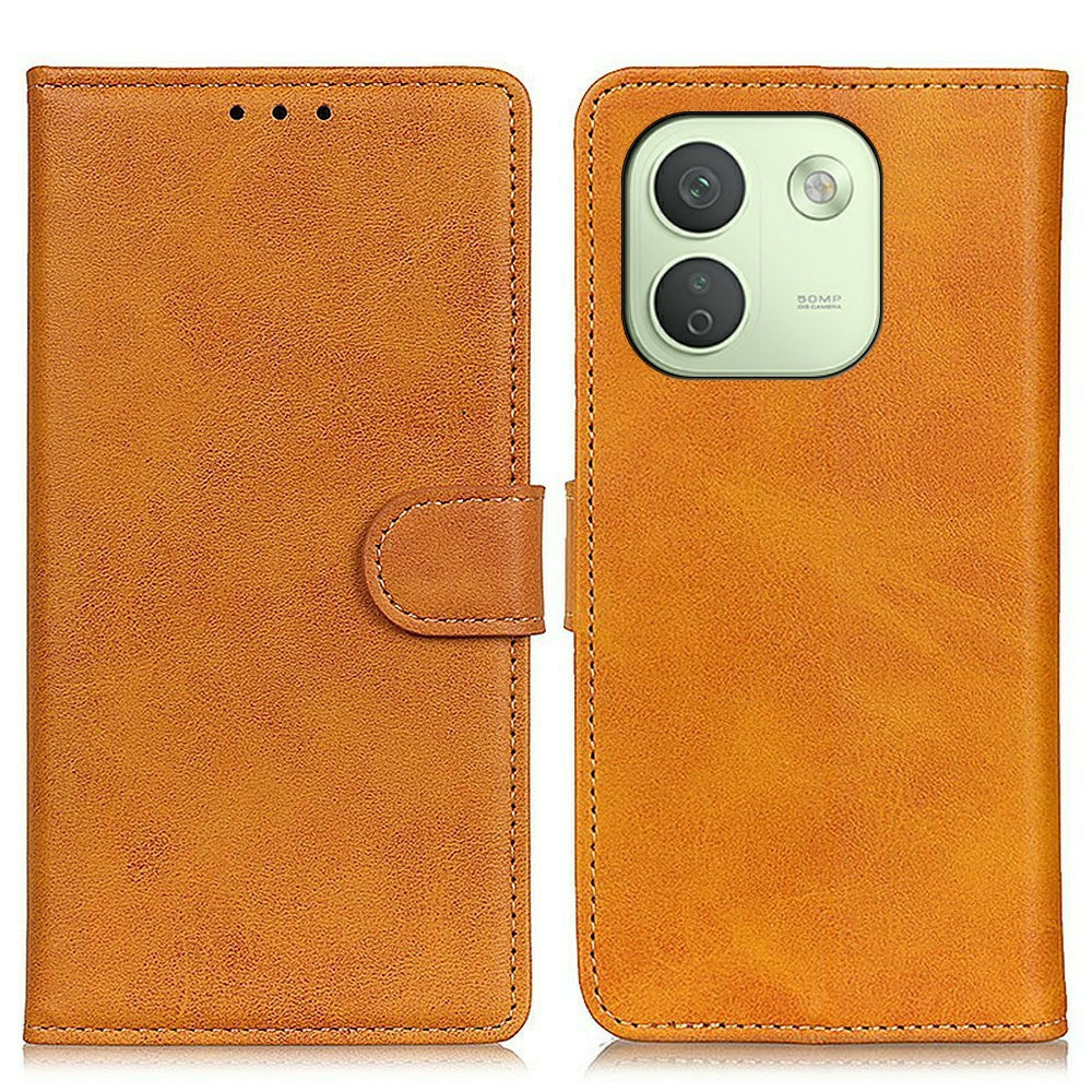 For Xiaomi Redmi Note 17 Pro Max 5G Case Cowhide Texture Leather Wallet Stand Phone Cover