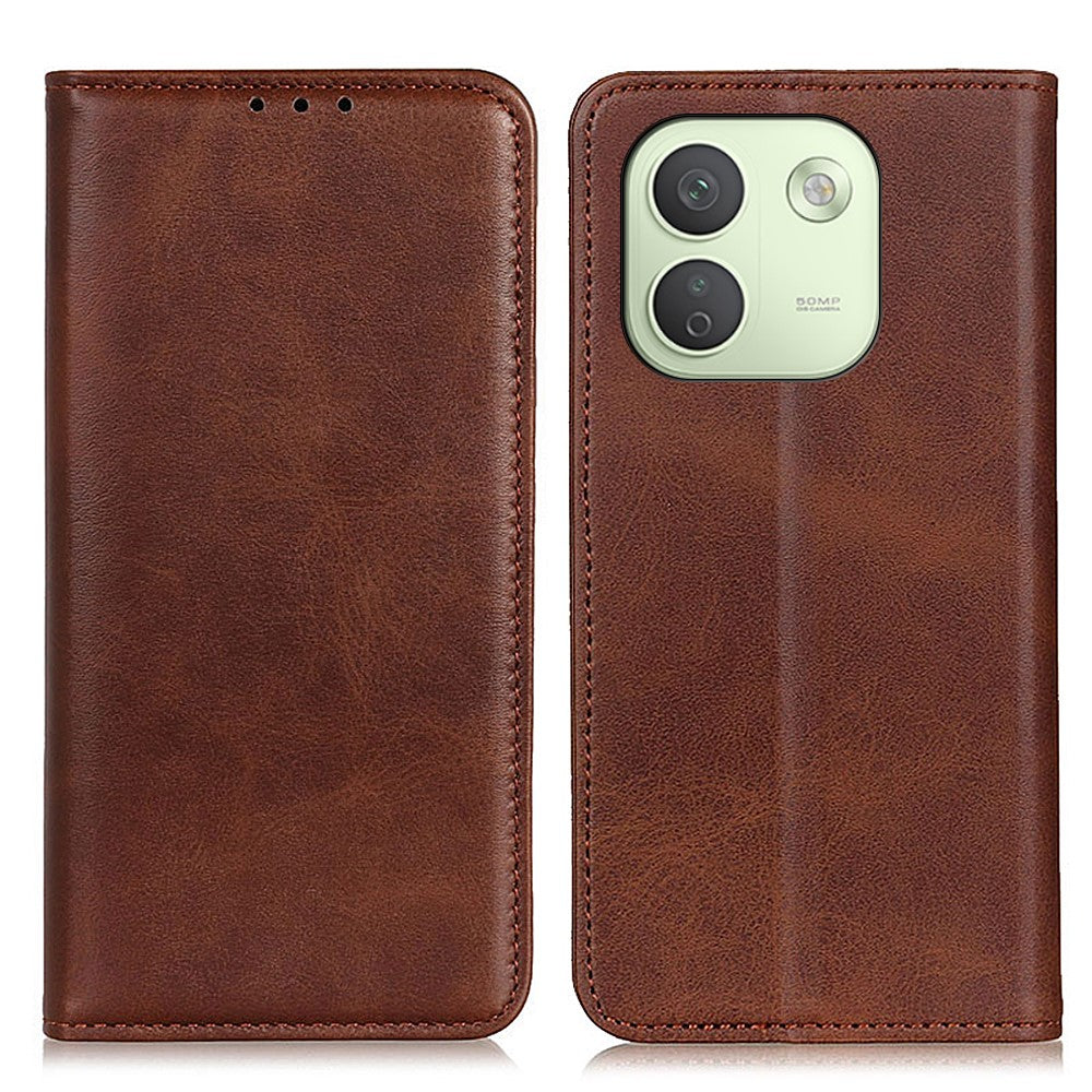 For Xiaomi Redmi Note 17 Pro Max 5G Case Cowhide Texture Split Leather Flip Wallet Phone Cover