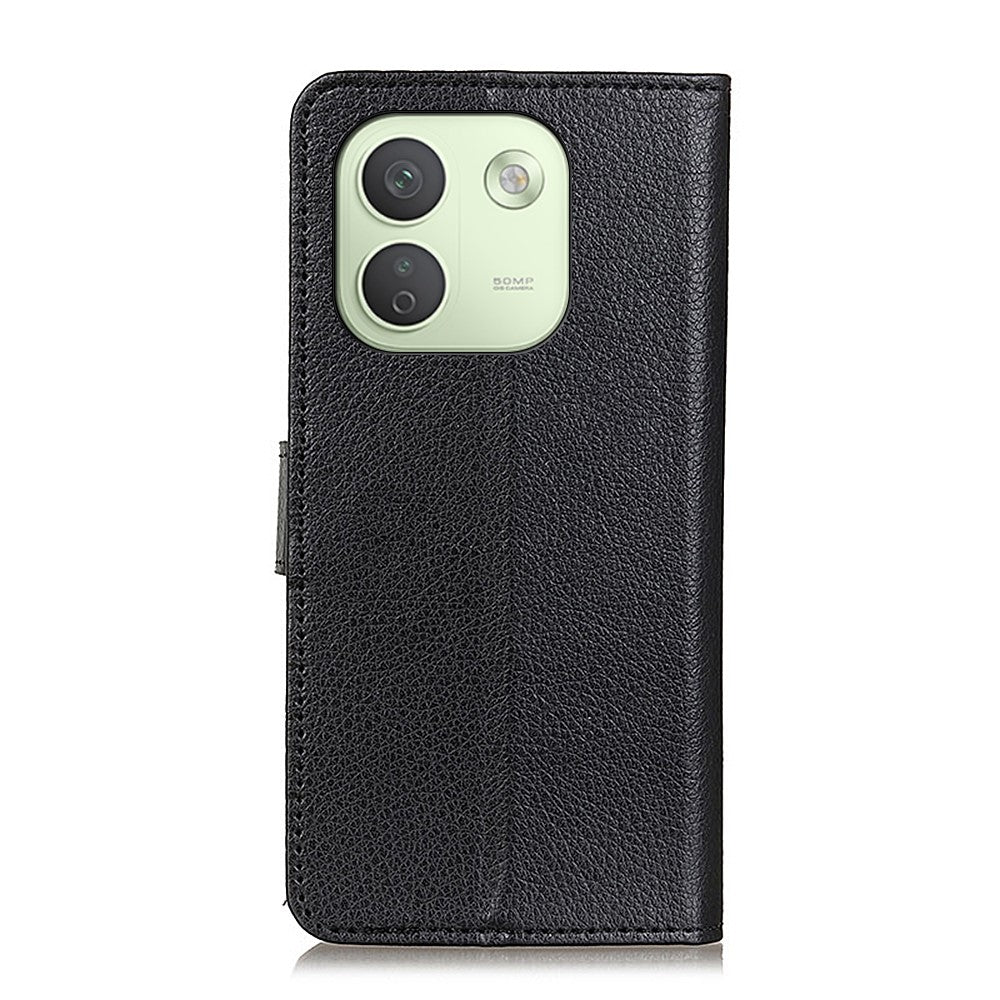 For Xiaomi Redmi Note 17 Pro Max 5G Wallet Case PU Leather Phone Cover Litchi Texture