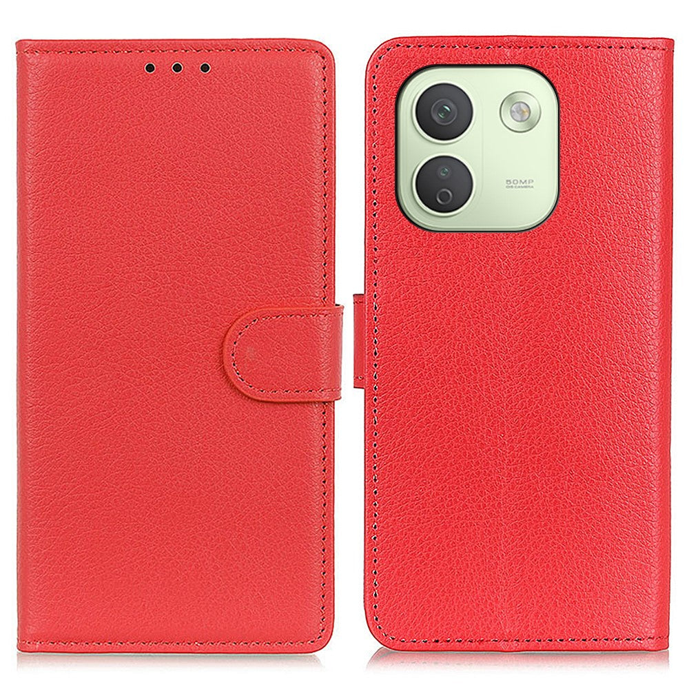 For Xiaomi Redmi Note 17 Pro Max 5G Wallet Case PU Leather Phone Cover Litchi Texture