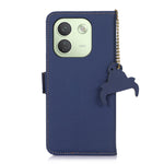 For Xiaomi Redmi Note 17 Pro Max 5G Case RFID Blocking Textured Genuine Cow Leather Phone Cover