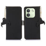For Xiaomi Redmi Note 17 Pro Max 5G Wallet Case Anti-Drop Genuine Cow Leather Phone Cover RFID Blocking