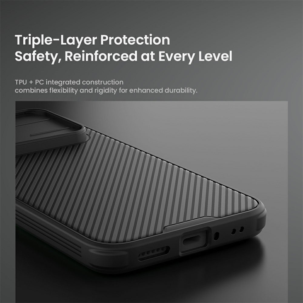 NILLKIN Camshield Pro Series för Xiaomi Redmi Note 17 Pro 5G-skal PC + TPU-mobilskydd med kamerareglage