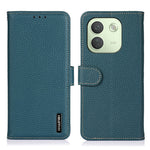 KHAZNEH för Xiaomi Redmi Note 17 Pro Max 5G Plånboksfodral Litchitextur Äkta Koläder Flipfodral