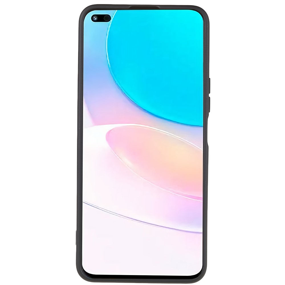 For Huawei nova 8i Liquid Silicone Texture Arc Edge Phone Case 2.0mm Thick Soft TPU Camera Protection Shockproof Cover