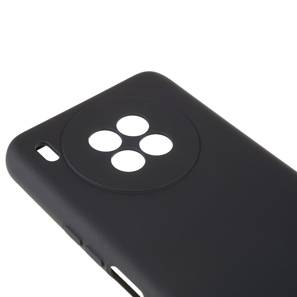 For Huawei nova 8i Liquid Silicone Texture Arc Edge Phone Case 2.0mm Thick Soft TPU Camera Protection Shockproof Cover