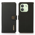 KHAZNEH för Xiaomi Redmi Note 17 Pro Max 5G-skal i äkta nötskinn, RFID-blockerande plånboksfodral