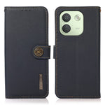 KHAZNEH för Xiaomi Redmi Note 17 Pro Max 5G-skal i äkta nötskinn, RFID-blockerande plånboksfodral