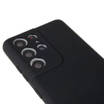 Samsung Galaxy S21 Ultra 5G mjukt TPU-mobilskal flytande silikontextur bågformad kant 2,0 mm tjockt reptåligt skal