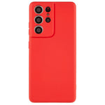 Samsung Galaxy S21 Ultra 5G mjukt TPU-mobilskal flytande silikontextur bågformad kant 2,0 mm tjockt reptåligt skal