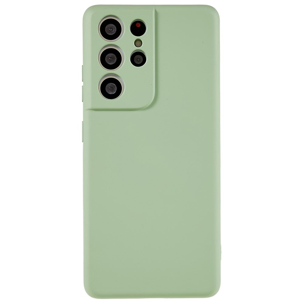 Samsung Galaxy S21 Ultra 5G mjukt TPU-mobilskal flytande silikontextur bågformad kant 2,0 mm tjockt reptåligt skal