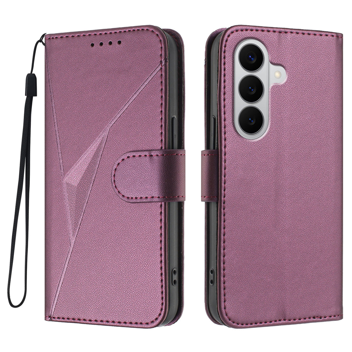 Samsung Galaxy S26 / Galaxy S27-skal Triangelformat läderfodral med snodd