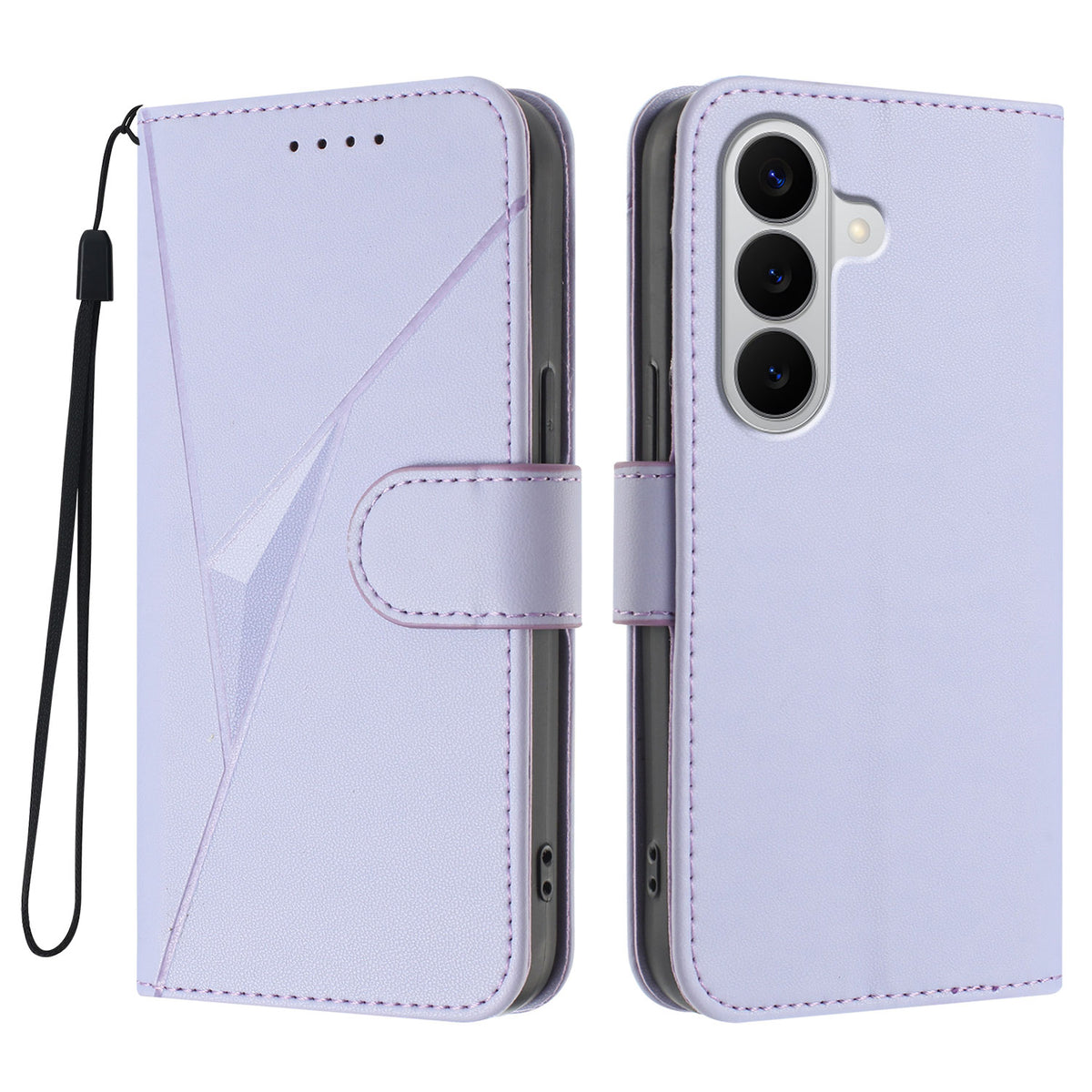 Samsung Galaxy S26 / Galaxy S27-skal Triangelformat läderfodral med snodd