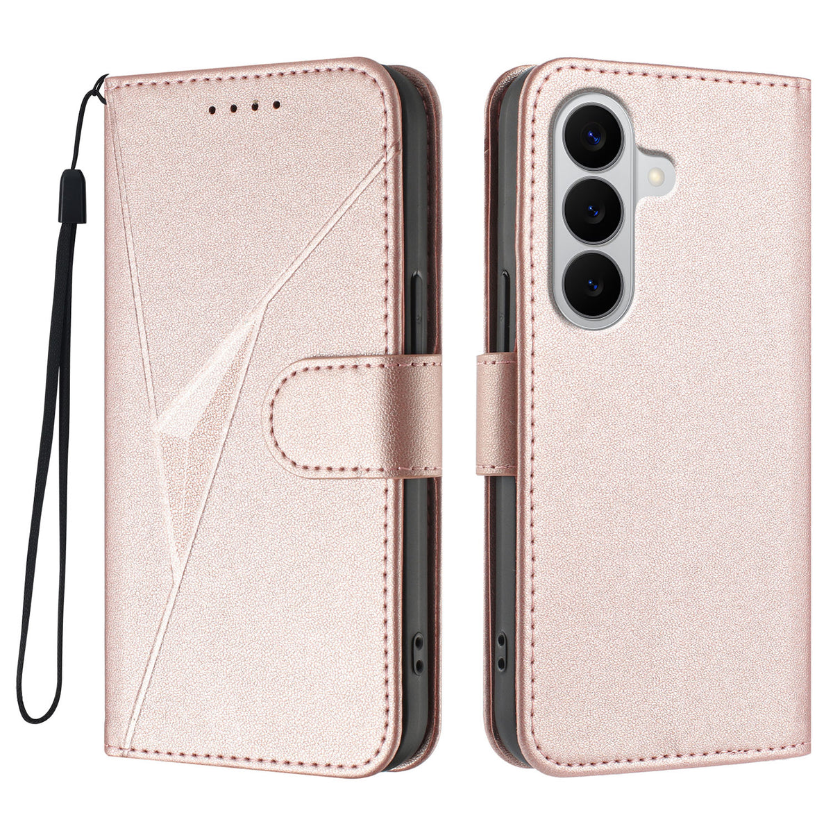 Samsung Galaxy S26 / Galaxy S27-skal Triangelformat läderfodral med snodd