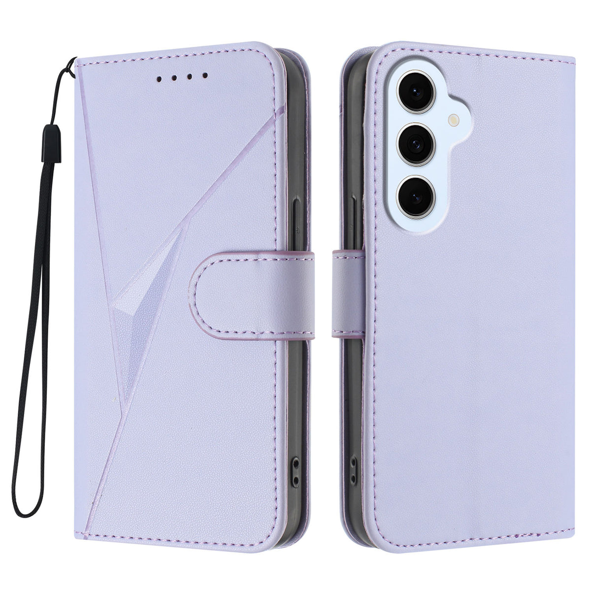 Samsung Galaxy S25 FE / Galaxy S26 FE-skal Triangelformat läderfodral med snodd