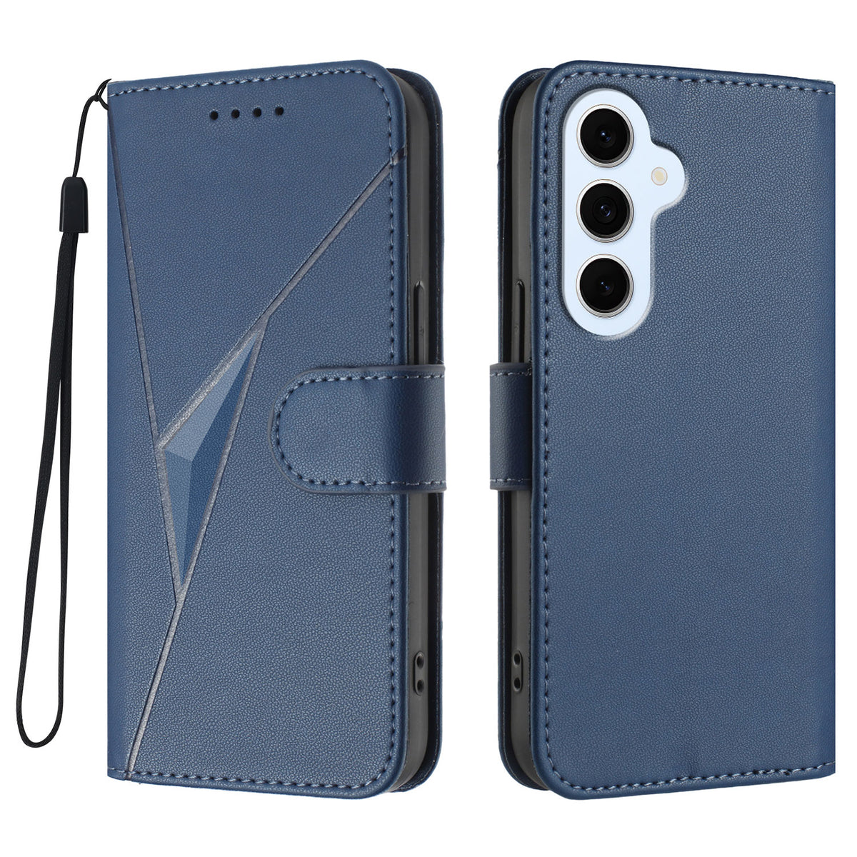 Samsung Galaxy S25 FE / Galaxy S26 FE-skal Triangelformat läderfodral med snodd