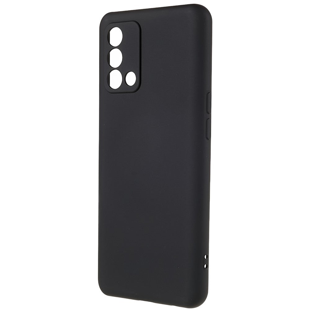 For Oppo A74 4G Flexible TPU Arc Edge Shockproof Phone Case 2.0mm Thick Liquid Silicone Texture Anti-Slip Back Cover