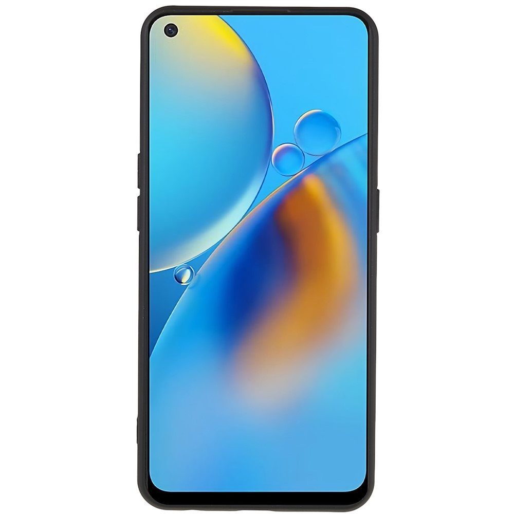For Oppo A74 4G Flexible TPU Arc Edge Shockproof Phone Case 2.0mm Thick Liquid Silicone Texture Anti-Slip Back Cover