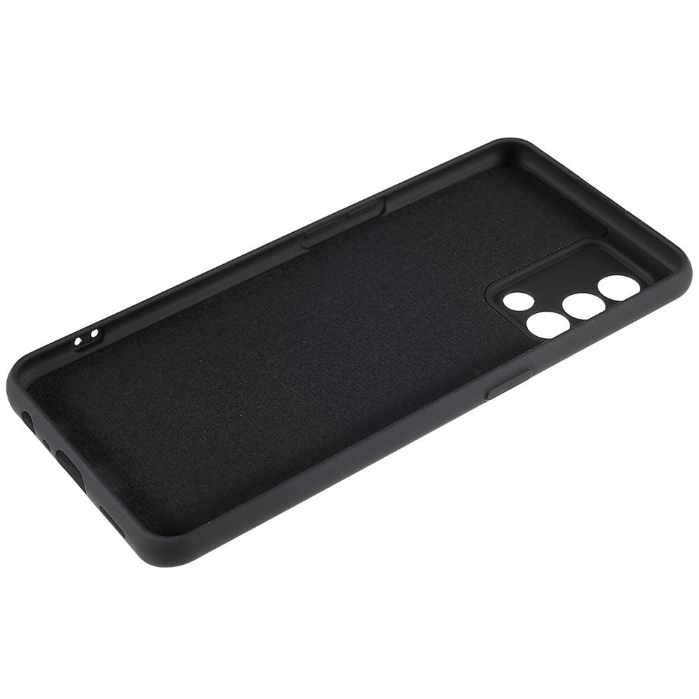 For Oppo A74 4G Flexible TPU Arc Edge Shockproof Phone Case 2.0mm Thick Liquid Silicone Texture Anti-Slip Back Cover