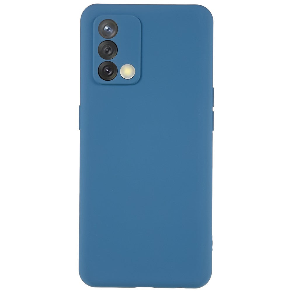For Oppo A74 4G Flexible TPU Arc Edge Shockproof Phone Case 2.0mm Thick Liquid Silicone Texture Anti-Slip Back Cover