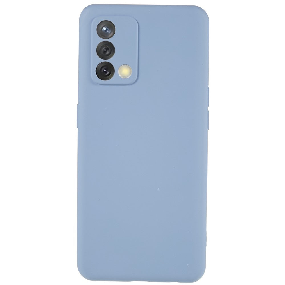 For Oppo A74 4G Flexible TPU Arc Edge Shockproof Phone Case 2.0mm Thick Liquid Silicone Texture Anti-Slip Back Cover