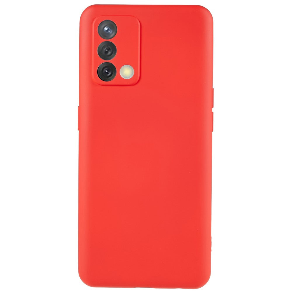 For Oppo A74 4G Flexible TPU Arc Edge Shockproof Phone Case 2.0mm Thick Liquid Silicone Texture Anti-Slip Back Cover