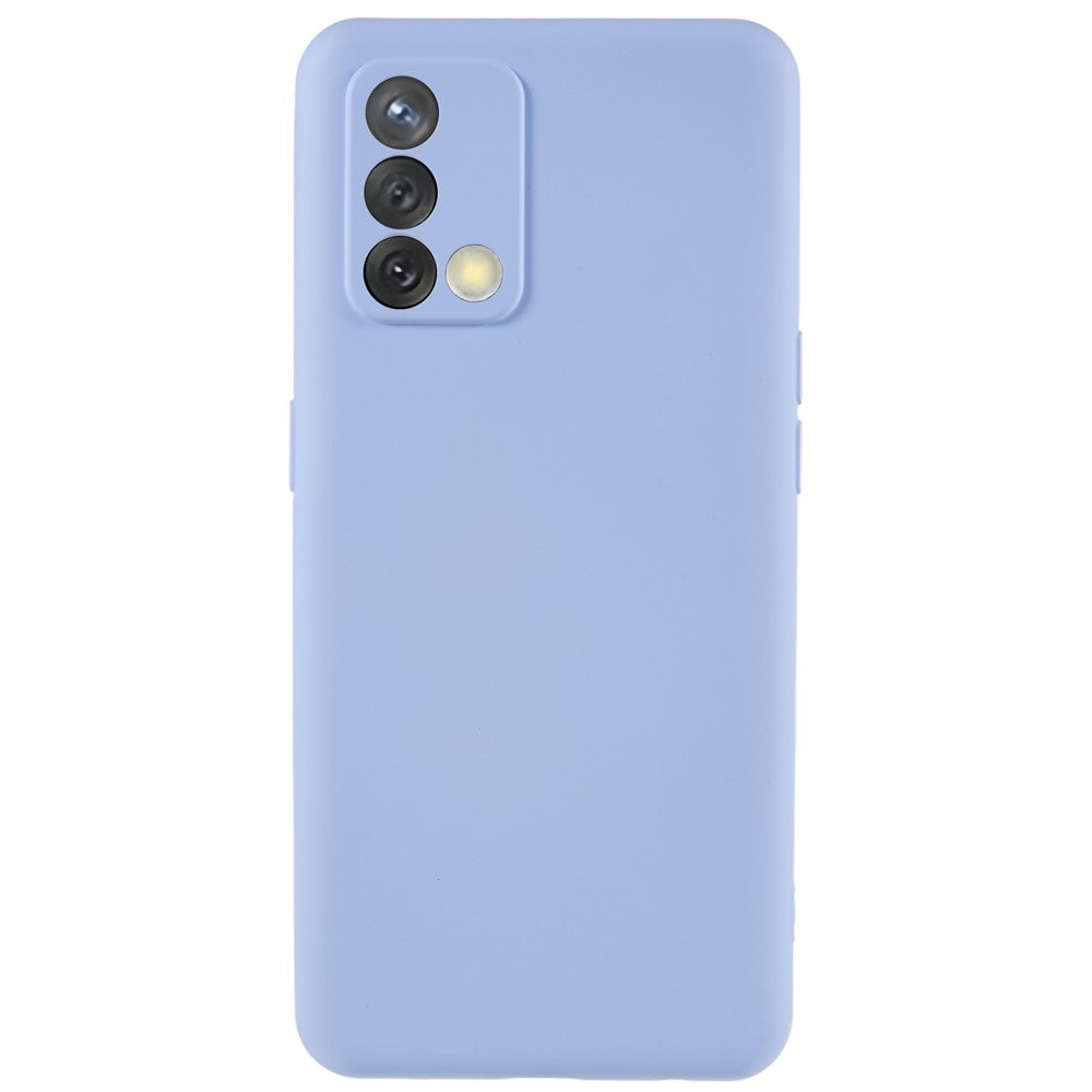 For Oppo A74 4G Flexible TPU Arc Edge Shockproof Phone Case 2.0mm Thick Liquid Silicone Texture Anti-Slip Back Cover