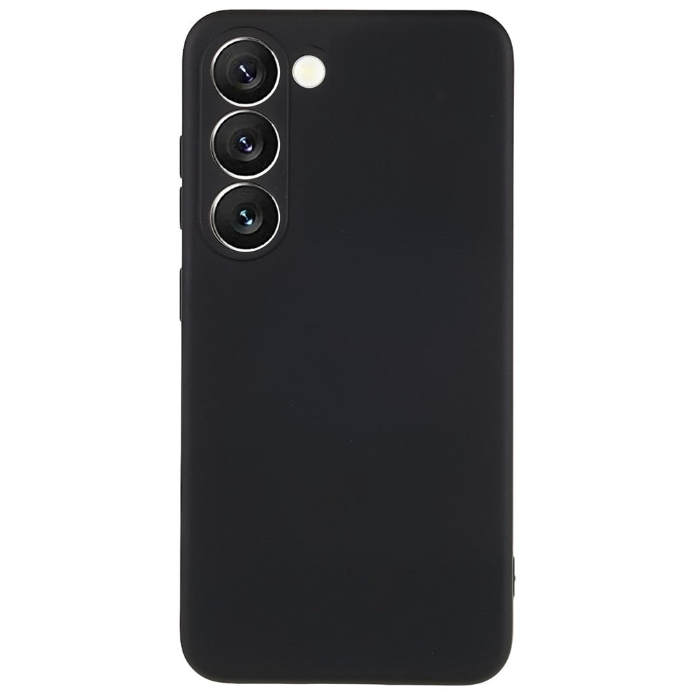 For Samsung Galaxy S23 Liquid Silicone Texture Soft TPU Phone Case Arc Edge 2.0mm Thick Drop Protection Back Cover