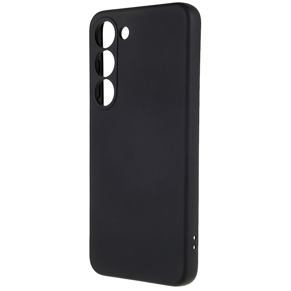 For Samsung Galaxy S23 Liquid Silicone Texture Soft TPU Phone Case Arc Edge 2.0mm Thick Drop Protection Back Cover