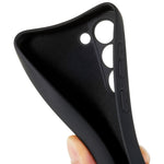 For Samsung Galaxy S23 Liquid Silicone Texture Soft TPU Phone Case Arc Edge 2.0mm Thick Drop Protection Back Cover