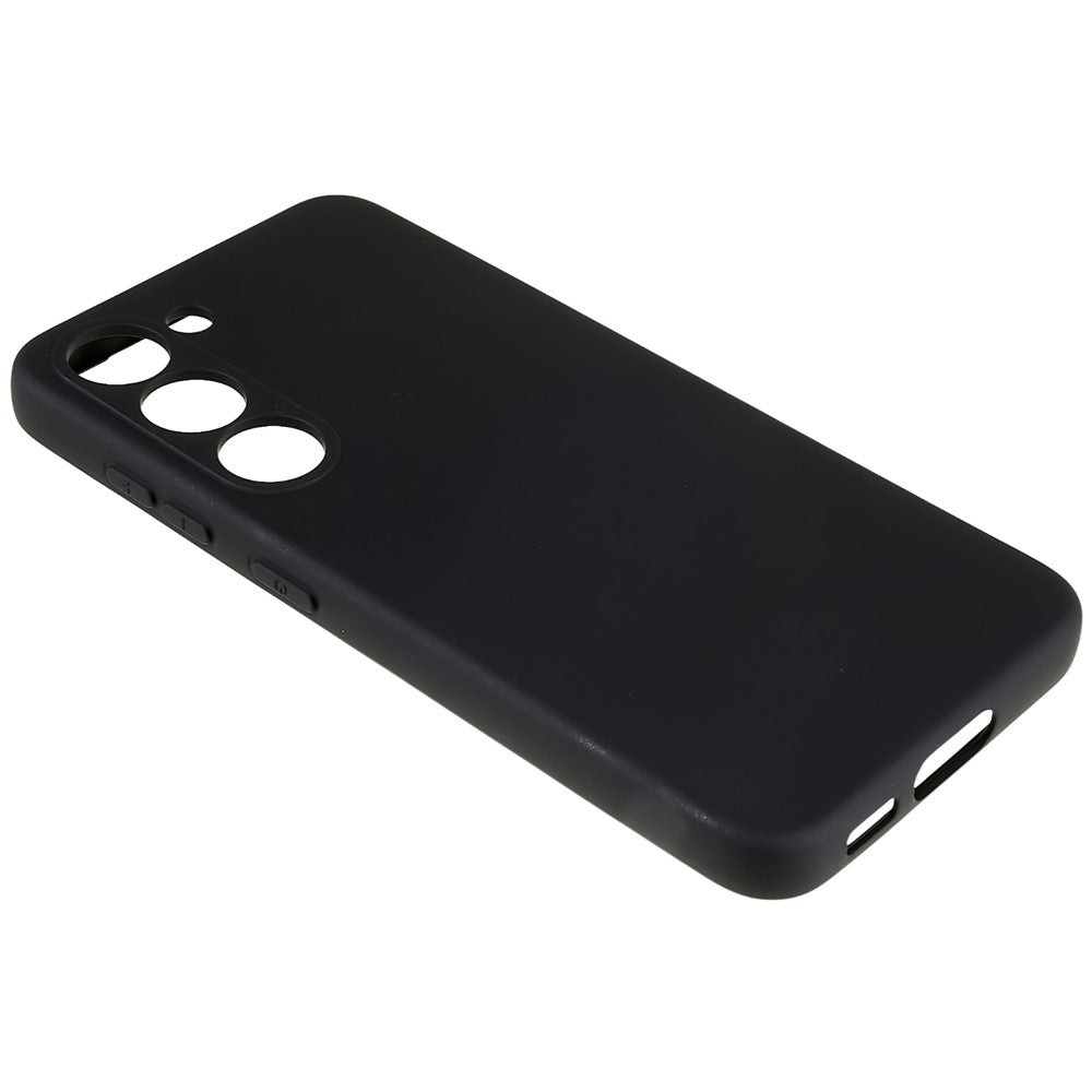 For Samsung Galaxy S23 Liquid Silicone Texture Soft TPU Phone Case Arc Edge 2.0mm Thick Drop Protection Back Cover