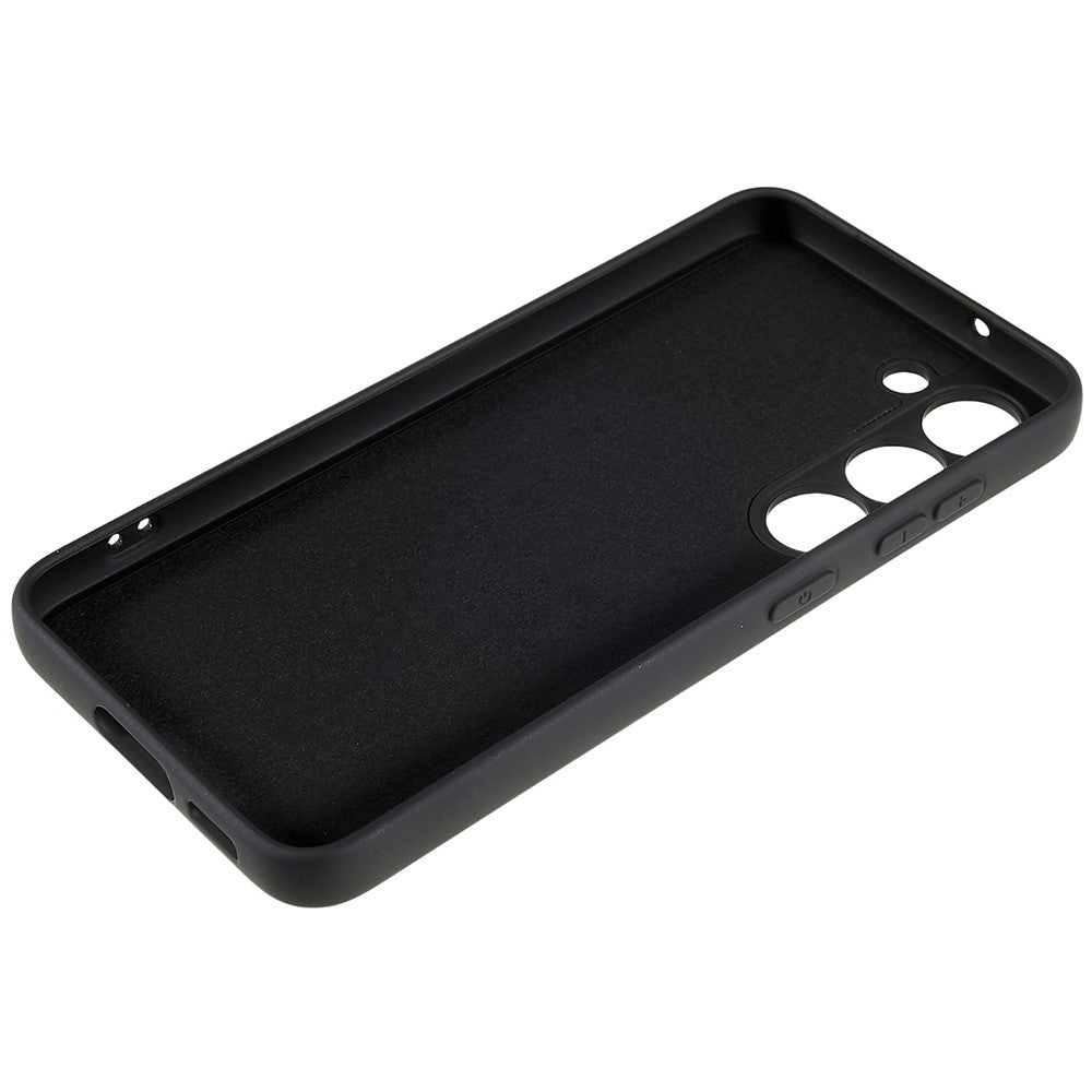 For Samsung Galaxy S23 Liquid Silicone Texture Soft TPU Phone Case Arc Edge 2.0mm Thick Drop Protection Back Cover