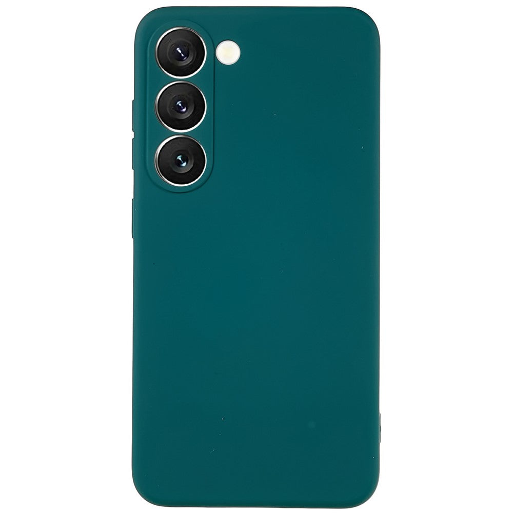 For Samsung Galaxy S23 Liquid Silicone Texture Soft TPU Phone Case Arc Edge 2.0mm Thick Drop Protection Back Cover