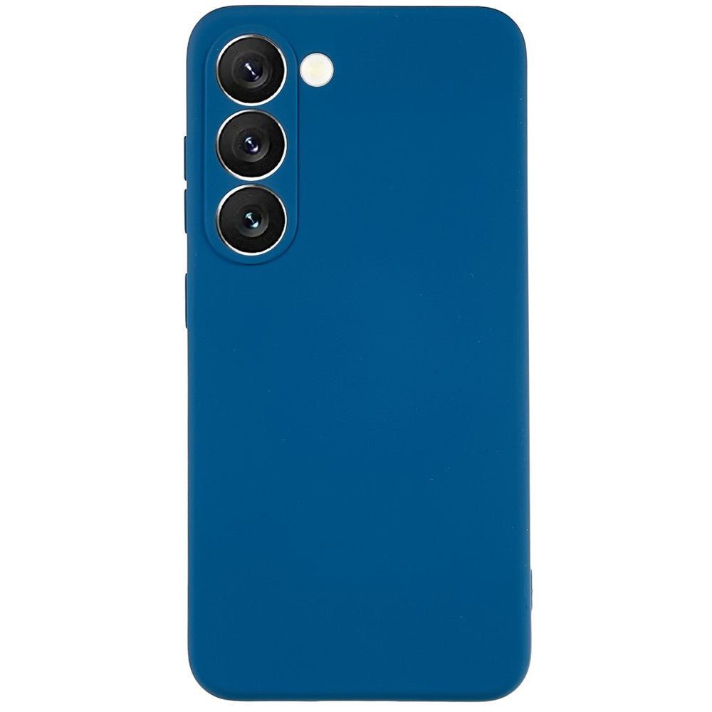 For Samsung Galaxy S23 Liquid Silicone Texture Soft TPU Phone Case Arc Edge 2.0mm Thick Drop Protection Back Cover