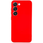 For Samsung Galaxy S23 Liquid Silicone Texture Soft TPU Phone Case Arc Edge 2.0mm Thick Drop Protection Back Cover