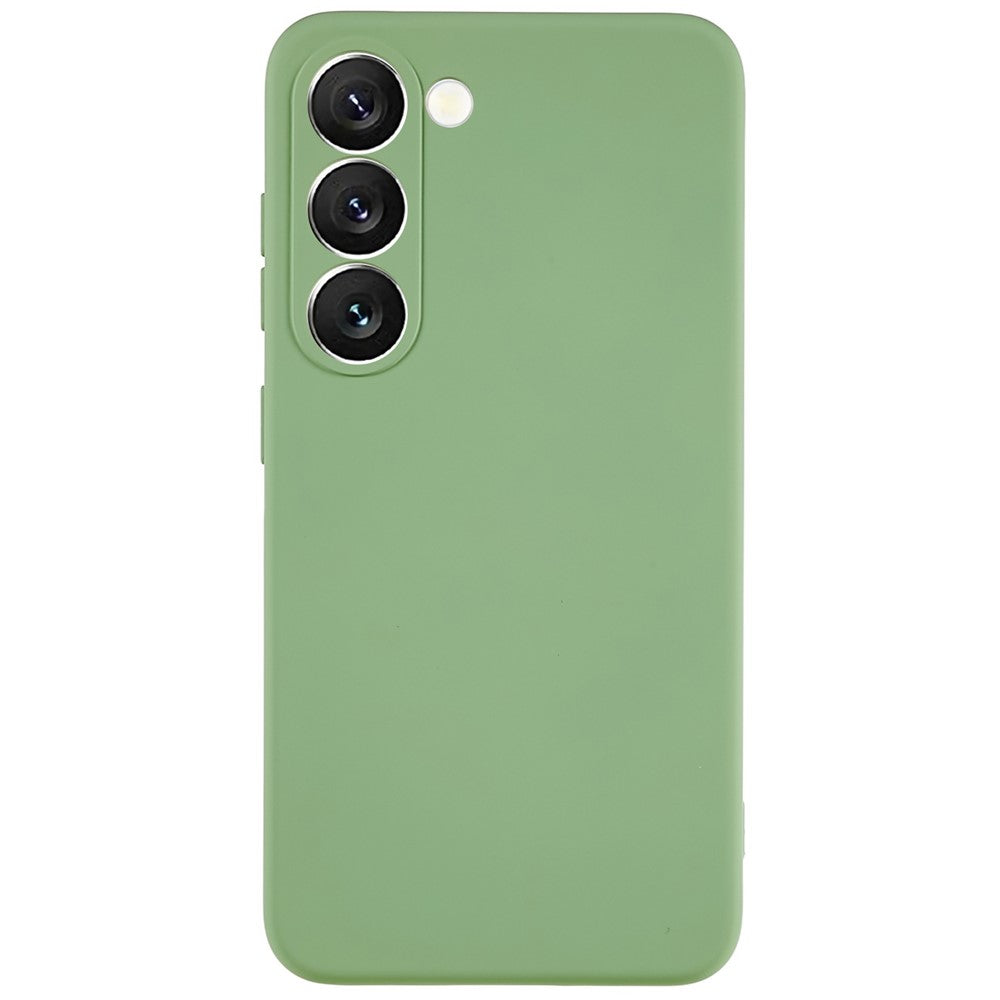 For Samsung Galaxy S23 Liquid Silicone Texture Soft TPU Phone Case Arc Edge 2.0mm Thick Drop Protection Back Cover