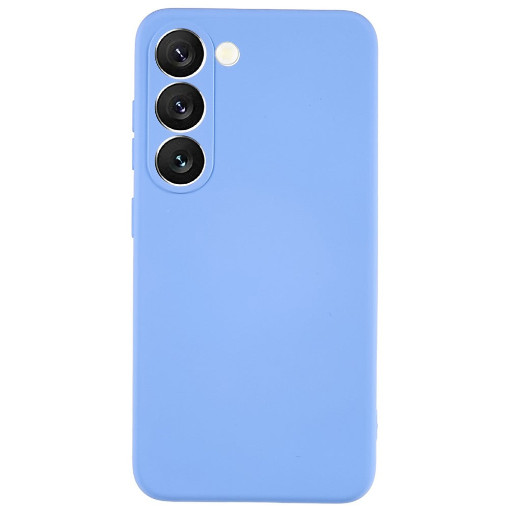 For Samsung Galaxy S23 Liquid Silicone Texture Soft TPU Phone Case Arc Edge 2.0mm Thick Drop Protection Back Cover