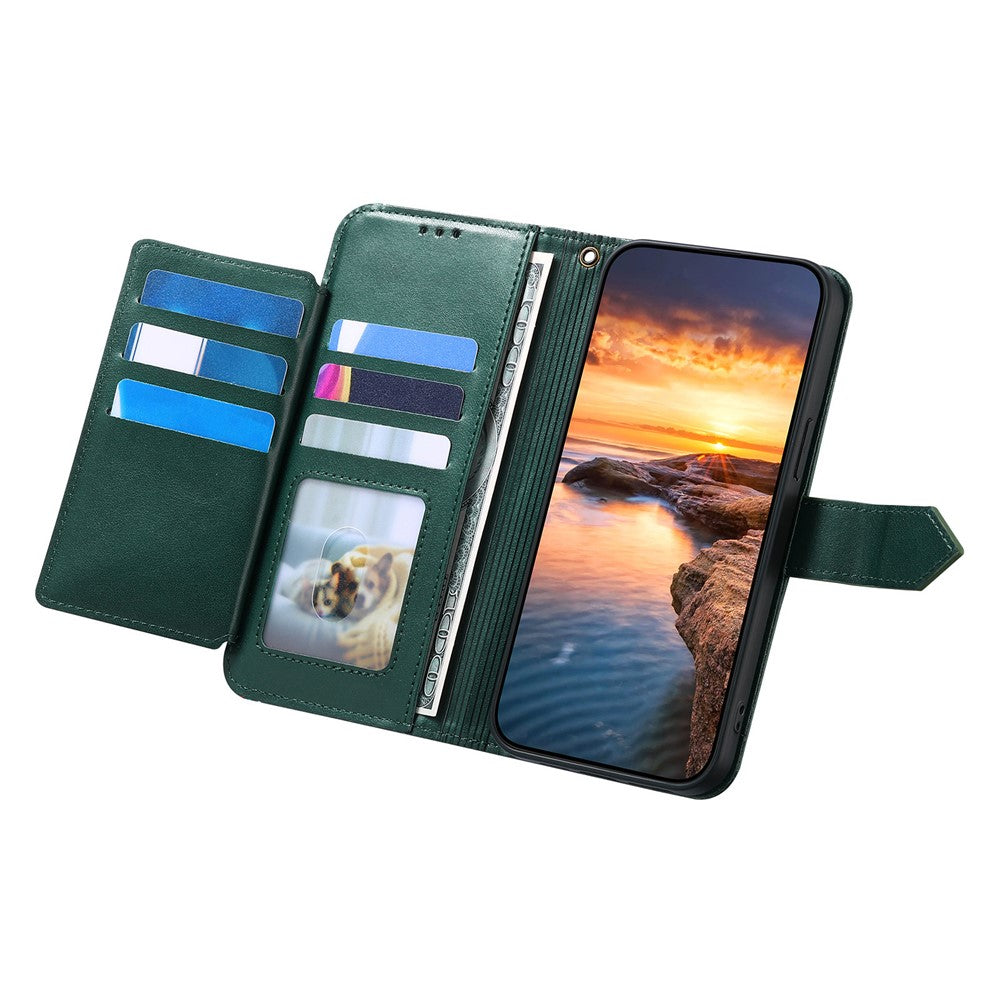 For Xiaomi Redmi Note 17 Pro 5G Case Wallet Stand Multi-color Stitching Leather Phone Cover with Wrist Strap