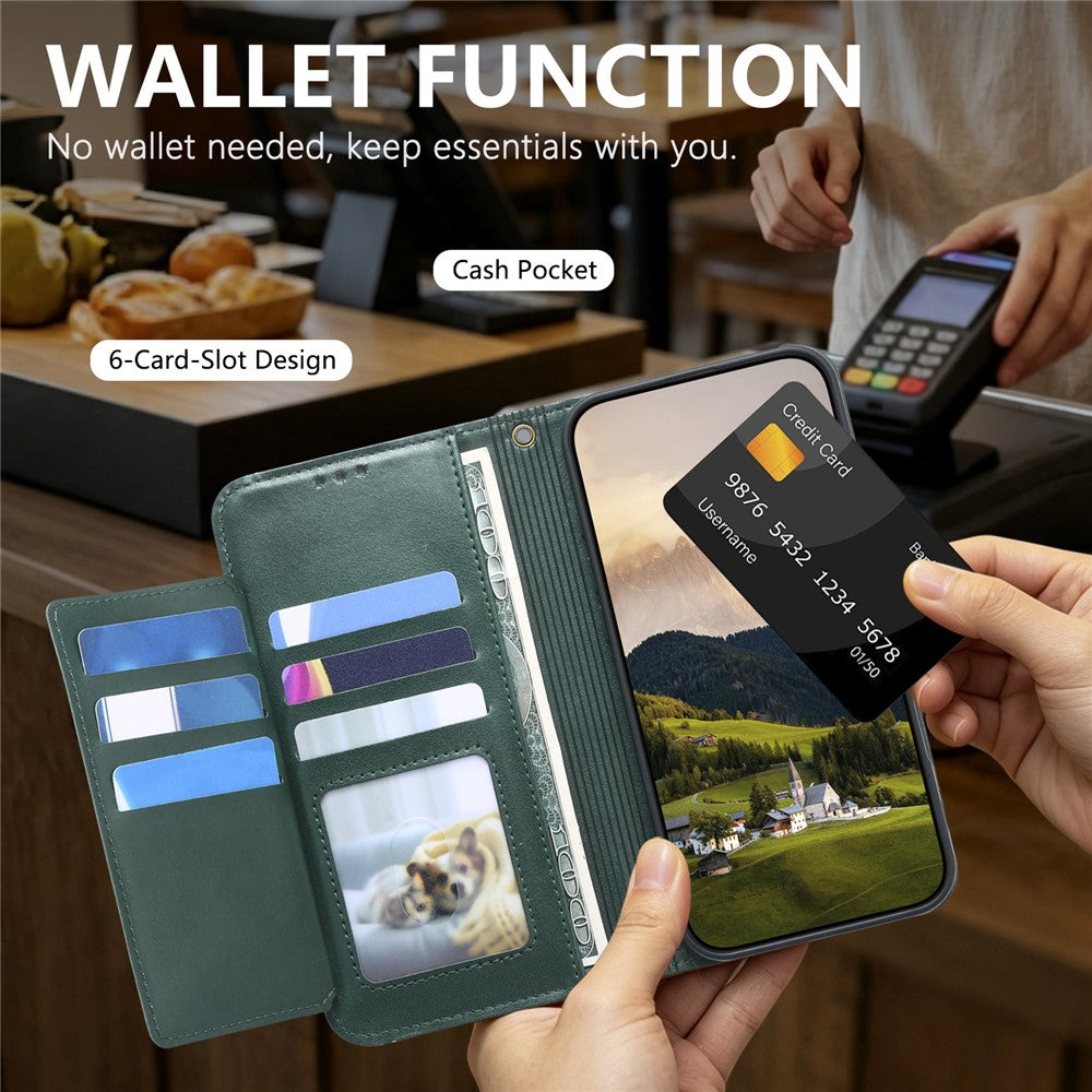 For Samsung Galaxy S25 Ultra Case Wallet Stand Multi-color Stitching Leather Phone Cover with Wrist Strap