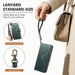 For Samsung Galaxy S24 Ultra Case Wallet Stand Multi-color Stitching Leather Phone Cover with Wrist Strap